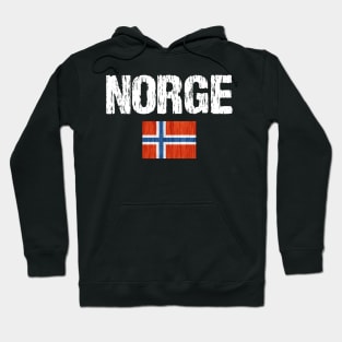 Norge Norway Flag Distressed Hoodie